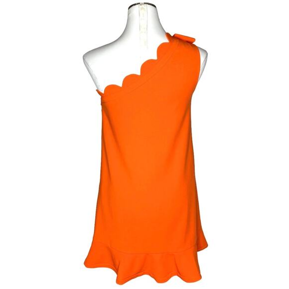 Victoria Beckham Target Orange One Shoulder Dress - Picture 4 of 11